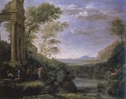 claude lorraine landscape with ascanius shooting the stag of sylvia USA oil painting artist